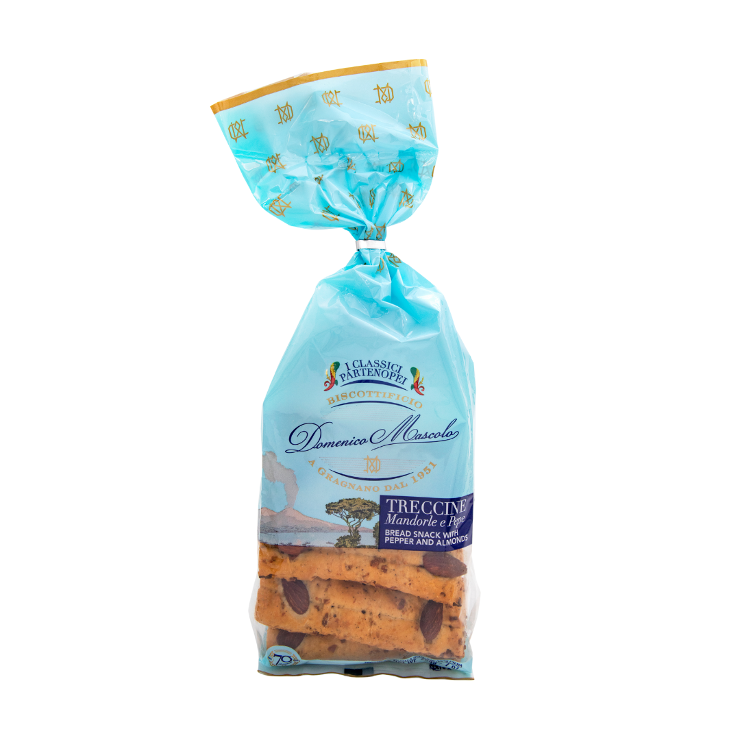 Treccine con mandorle e pepe 200g Treccine con mandorle e pepe 200g - immagine 1